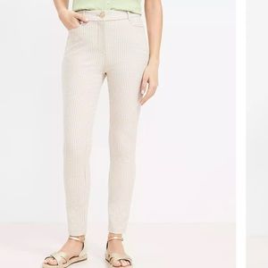 Loft skinny Sutton pants 8 khaki plaid NWT